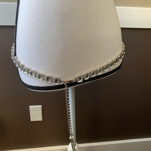 Silver and rhinestone/ crystal belt